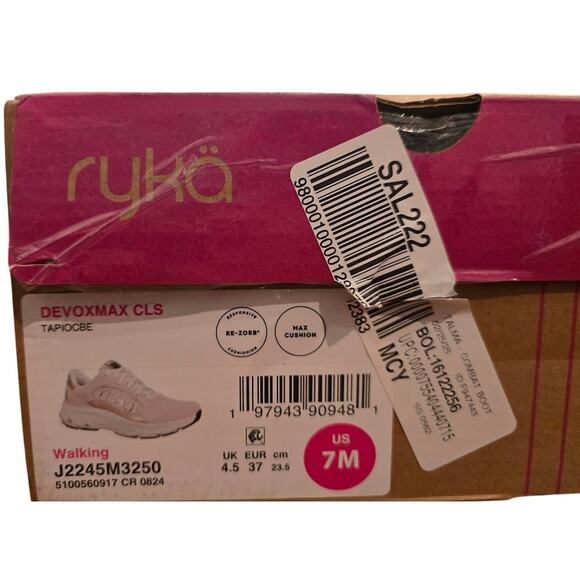 Ryka Devotion X Max Classic Sneaker in Tapioca New Size 7 - Picture 6 of 6